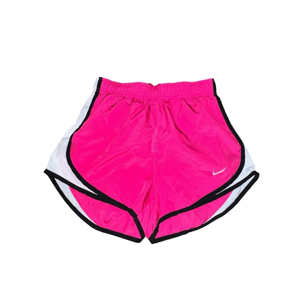 Nike Dry Dri-Fit Running Shorts Womens XS Hot Pink Black & White Activewear